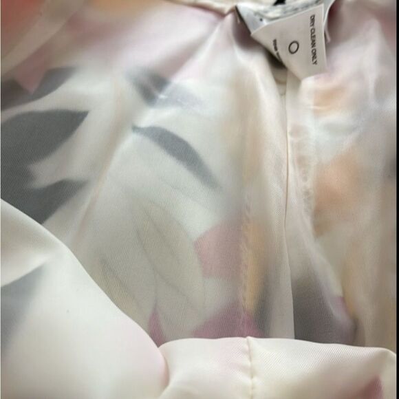 Oscar de la Renta Pink Floral Pants Cotton and Silk Made in USA VTG SZ 8 P - Picture 5 of 7